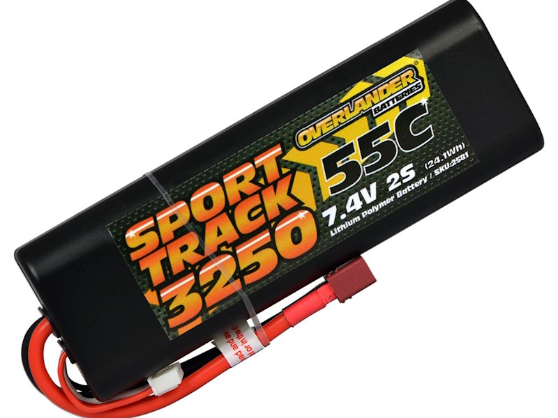 3250MAH 7.4V 2S 55C HARD CASE SPORT TRACK LIPO BATTERY