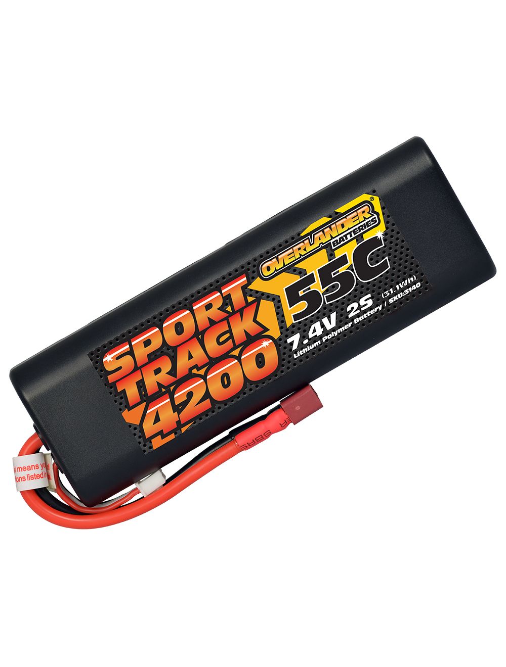 4200MAH 7.4V 2S 55C HARD CASE SPORT TRACK LIPO BATTERY