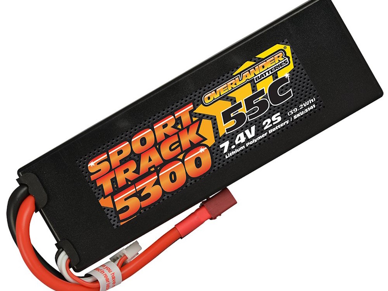 5300MAH 7.4V 2S 55C HARD CASE SPORT TRACK LIPO BATTERY
