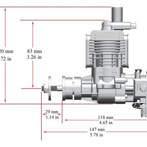 10cc Single Cylinder Side Exhaust 2-Stroke Petrol Engine