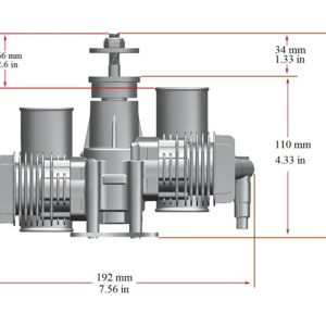 30cc Twin Cylinder 2-Stroke Petrol Engine