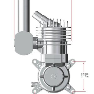 35cc Single Cylinder Side Exhaust 2-Stroke Petrol Engine