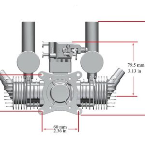 40cc Twin Cylinder 2-Stroke Petrol Engine