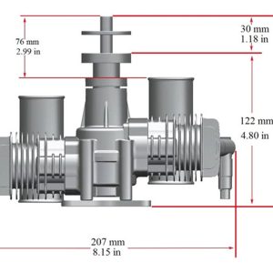 40cc Twin Cylinder 2-Stroke Petrol Engine
