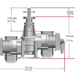 70cc Twin Cylinder 2-Stroke Petrol Engine