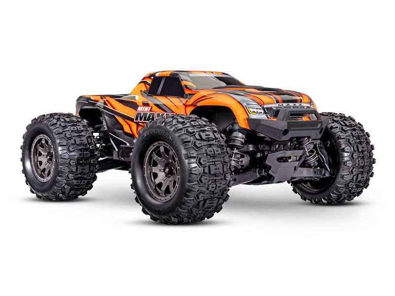 Mini Maxx BL-2S 4WD RTR Monster Truck, Orange (+ TQi 2-ch, BL-2s, 2S LiPo, USB-C Charger, Clipless Body) by Traxxas