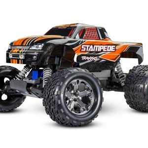 Traxxas Stampede 1:10 2WD RTR Electric Monster Truck, Orange (+ TQ 2-ch, Titan 550, XL-5, 7-Cell NiMH, USB-C charger)