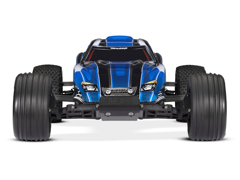 Traxxas Rustler 1:10 2WD RTR Electric Stadium Truck, Blue (+ TQ 2-ch, XL-5, Titan 550, 7-Cell NiMH, USB-C charger) by Traxxas in RC Models/Cars/Electric