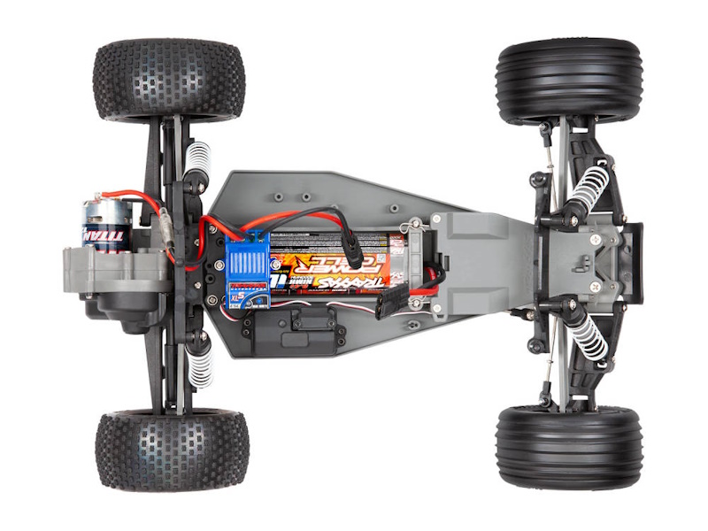 Traxxas Rustler 1:10 2WD RTR Electric Stadium Truck, Blue (+ TQ 2-ch, XL-5, Titan 550, 7-Cell NiMH, USB-C charger) by Traxxas in RC Models/Cars/Electric