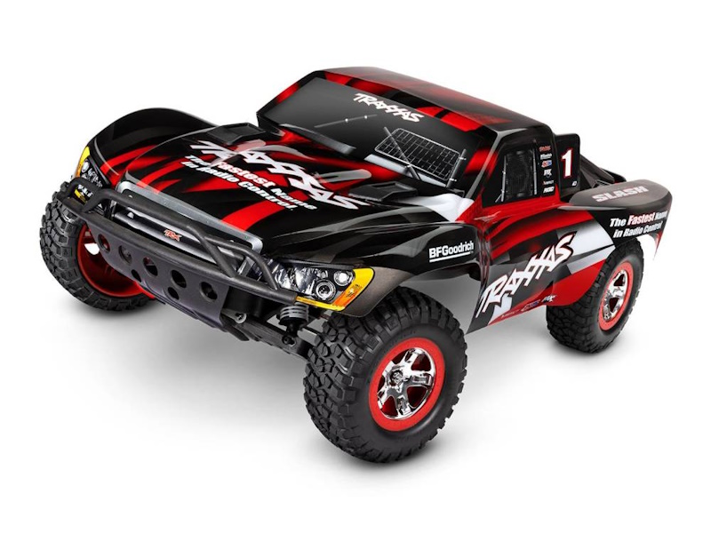 Traxxas Slash 1:10 2WD RTR Electric Short Course Truck, Red (+ TQ 2-ch, XL-5, Titan 550, 7-Cell NiMH, USB-C charger, LED lights)