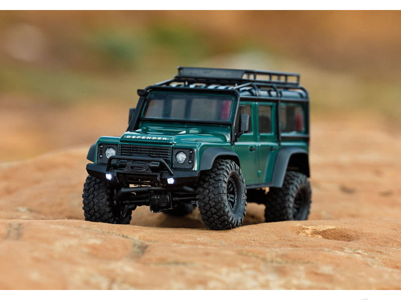 TRX-4m Land Rover Defender 1:18 4X4 Electric Trail Crawler, Red (+ TQ 2-ch, ECM-2.5, Titan 87T, 750mAh 2-Cell LiPo, USB Charger)