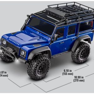 TRX-4m Land Rover Defender 1:18 4X4 Electric Trail Crawler, Red (+ TQ 2-ch, ECM-2.5, Titan 87T, 750mAh 2-Cell LiPo, USB Charger)