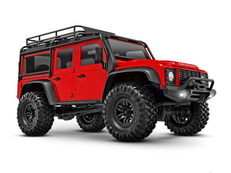 TRX-4m Land Rover Defender 1:18 4X4 Electric Trail Crawler, Red (+ TQ 2-ch, ECM-2.5, Titan 87T, 750mAh 2-Cell LiPo, USB Charger)