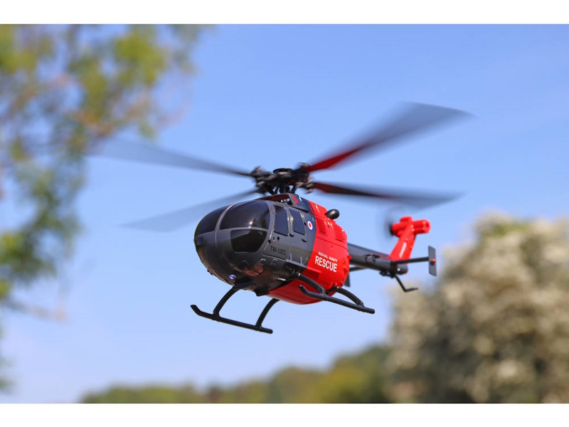 BO-105 Scale 250 Flybarless Helicopter with 6 Axis Stabilisation and Altitude Hold (Grey/Red) by Twister in RC Models/Helicopters/Fixed Pitch