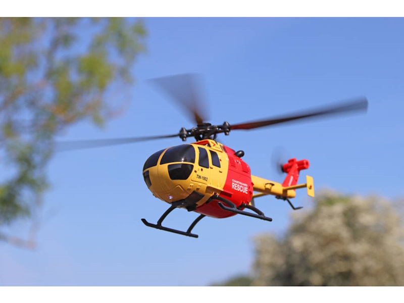 BO-105 Scale 250 Flybarless Helicopter with 6 Axis Stabilisation and Altitude Hold (Yellow/Red) by Twister in RC Models/Helicopters/Fixed Pitch