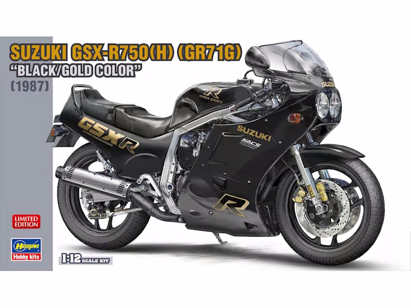 1:12 Suzuki GSX-R750 Black/Gold Kit