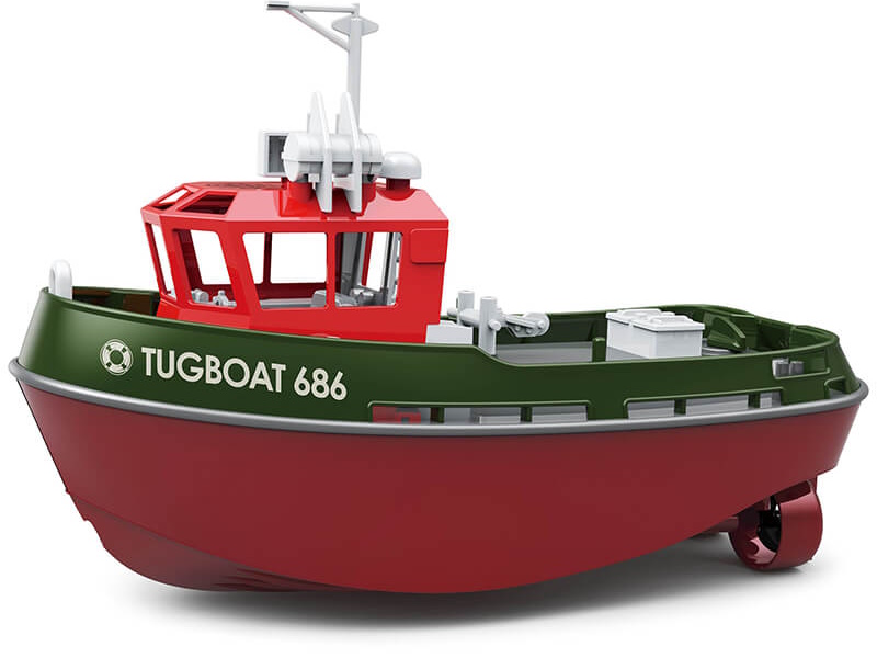 HENG LONG 1/72 RTR TUGBOAT 686 2.4GHZ 280MM LENGTH Black or Green