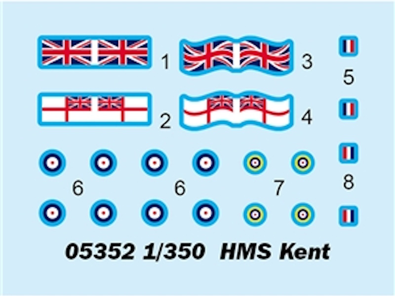 HMS Kent 1942(kit) 1:350 Trumpeter