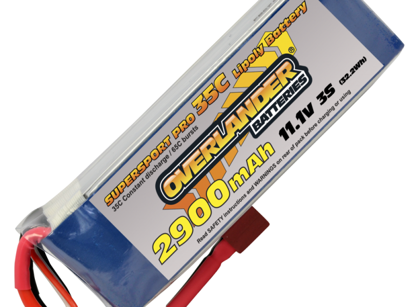 2900MAH 11.1V 3S 35C SUPERSPORT PRO LIPO BATTERY (DEANS OR XT60 CONNECTOR)